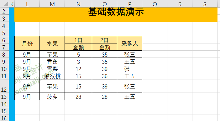 sumifs数据源